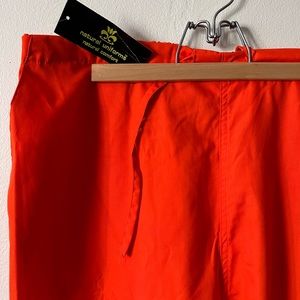 NWT Bright Orange XL Cargo Scrubs- elastic and drawstring waist 4 pockets